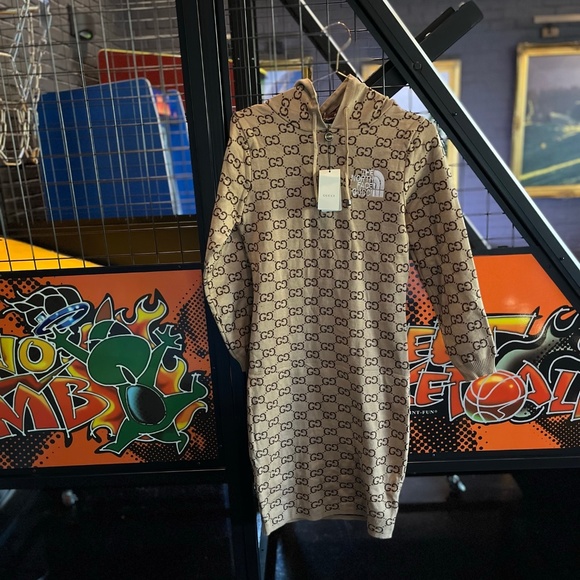 Gucci north face Dresses & Skirts - GG Northface sweater dress hoodie